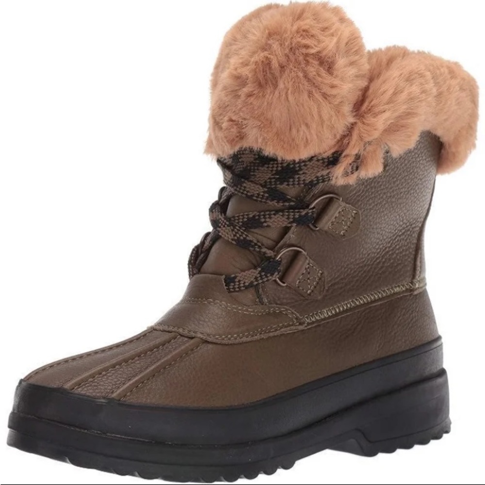 Sperry Maritime Leather Faux Fur Waterproof Boots